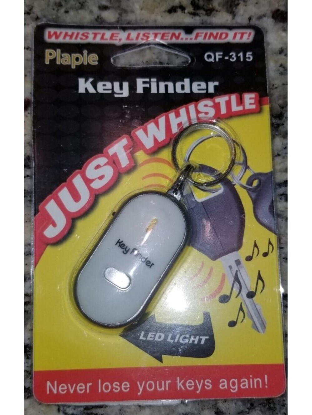 PLAPIE LED LIGHT KEY FINDER KEYCHAIN NEW IN PACKAGE